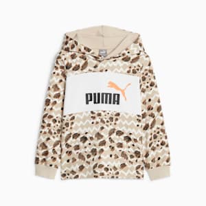 Puma small logo t-shirt dress in white, Granola, extralarge