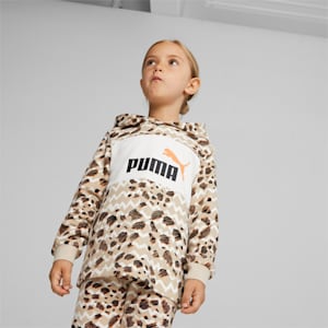 Puma small logo t-shirt dress in white, Granola, extralarge