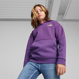 PUMA POWER Colourblock Youth Hoodie, Purple Pop, extralarge-GBR