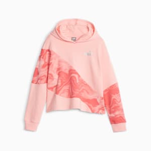 Sudadera con capucha PUMA POWER Marbleised para jóvenes, Peach Smoothie