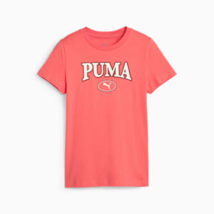 PUMA SQUAD Big Kids' Graphic Tee, Electric Blush