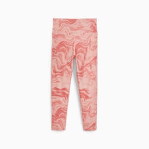 Marbleized 7/8 Girls' Tights, Peach Smoothie, extralarge