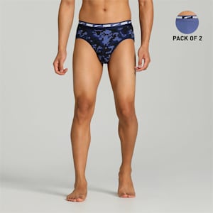 Stretch Camo Men's Briefs Pack of 2 with EVERFRESH Technology, Peacoat-Marlin