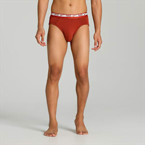 Stretch Star Men's  Briefs Pack of 2, Grape Wine-Chili Oil