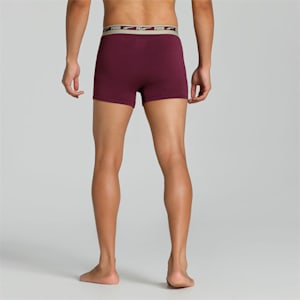 Stretch Plain Men's Trunks Pack of 2 with EVERFRESH Technology, Dark Night-Grape Wine, extralarge-IND