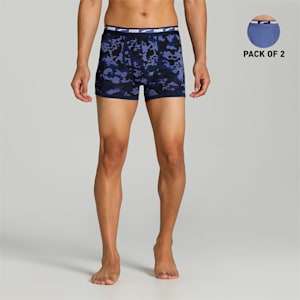 Stretch Camo Men's Trunks Pack of 2 with EVERFRESH Technology, Peacoat-Marlin, extralarge-IND