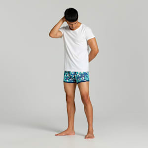 Stretch AOP Men's  Trunk Pack of 2, Dark Denim-Porcelain