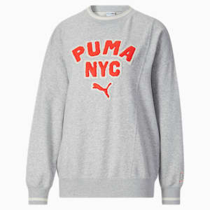 PUMA NYC Women's Sweatshirt, Light Gray Heather