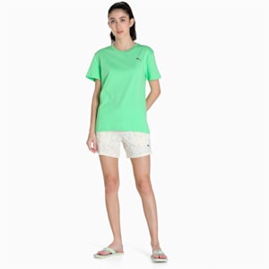 PUMA Women's T-Shirt & Shorts Set, Summer Green-Ivory Glow, extralarge-IND