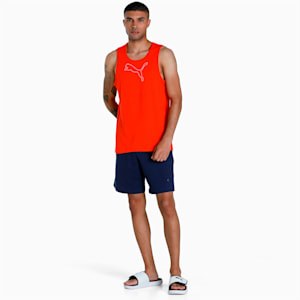 Men's Slub Tank Pack of 2, Puma Black-Cherry Tomato