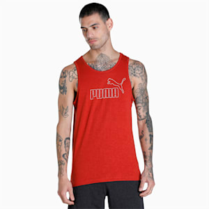 Men's Slub Tank Pack of 2, Chili Oil-Blue Coral