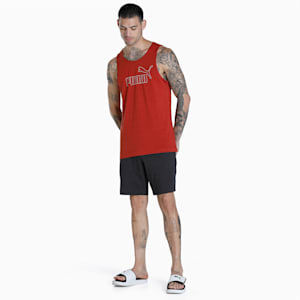 Men's Slub Tank Tops Pack of 2, Chili Oil-Blue Coral, extralarge-IND