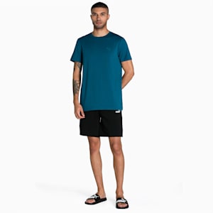 Premium Soft Touch Crew-Neck Men's T-Shirt, Blue Coral, extralarge-IND