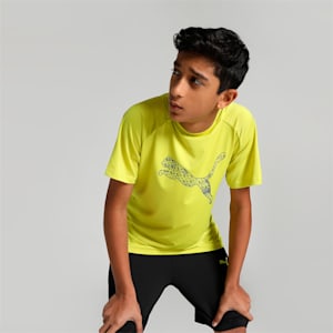 PUMA x one8 Active Youth Regular Fit T-Shirt, Olive Oil, extralarge-IND