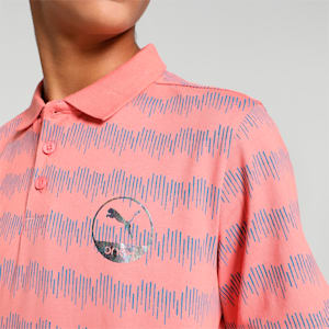 VK AOP Youth Polo, Hibiscus Flower