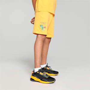 Super PUMA Printed Graphic Youth Shorts, Mustard Seed
