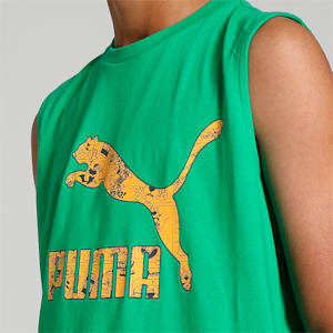 Super PUMA Youth Tank T-Shirt, Grassy Green