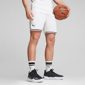 Hoops Team Basketball Shorts Men, PUMA White, large