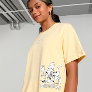 Super PUMA Youth Oversized T-Shirt, Light Straw, extralarge-IND