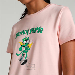 Super PUMA Girls Printed Graphic Dress, Rose Dust