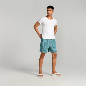 Woven Boxers All Over Print Men's Boxers Pack Of 1, Blue Coral-Puma White