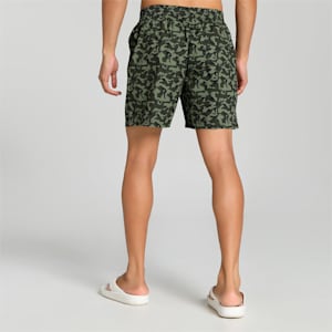 Men's All Over Print Woven Boxers, Puma Black-Forest Green-Olivine, extralarge-IND