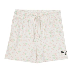 PUMA Girl's T-Shirt & Shorts Set, Summer Green-Ivory Glow, extralarge-IND