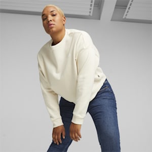 Women's Relaxed Fit Crew-Neck Sweatshirt, Alpine Snow, extralarge-IND