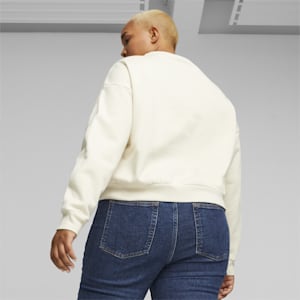Women's Relaxed Fit Crew-Neck Sweatshirt, Alpine Snow, extralarge-IND