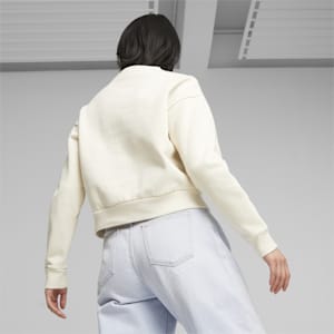 Women's Relaxed Fit Crew-Neck Sweatshirt, Alpine Snow, extralarge-IND