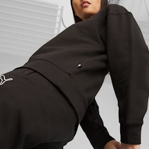 Chandail à manches longues et col rond BETTER ESSENTIALS pour femme, PUMA Black, extralarge