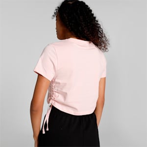 Drawstring Fashion Women's T-Shirt, Rose Dust