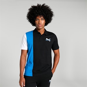 PUMAx1DER Colorblock Men's Polo T-shirt, PUMA Black
