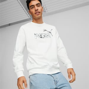 Summer Splash Crew Neck Men's Sweatshirt, Cheap Jmksport Jordan Outlet All White
