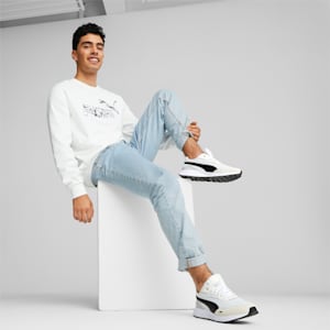 Summer Splash Crew Neck Men's Sweatshirt, Cheap Jmksport Jordan Outlet All White