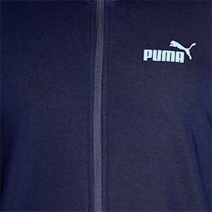 PUMA Knitted Slim Fit Jacket Gingham Logo Men's Slim Fit Jacket, Peacoat, extralarge-IND