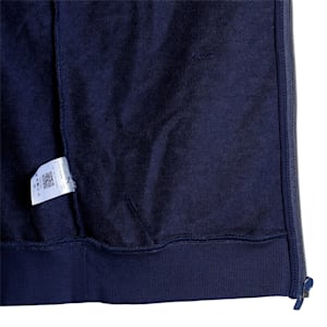 PUMA Knitted Slim Fit Jacket Gingham Logo Men's Slim Fit Jacket, Peacoat, extralarge-IND