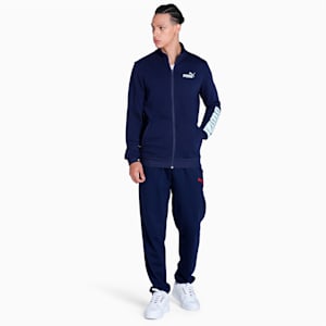 PUMA Knitted Slim Fit Jacket Gingham Logo Men's Slim Fit Jacket, Peacoat, extralarge-IND