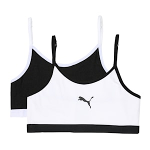 Youth Beginners Bra Tops Pack of 2, Puma Black-Puma White