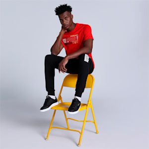one8 Graphic Men's Slim Fit T-Shirt, PUMA Red, extralarge-IND