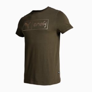 one8 Gold Foil Men's Slim Fit T-Shirt, Dark Olive, extralarge-IND
