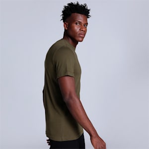 one8 Gold Foil Men's Slim Fit T-Shirt, Dark Olive, extralarge-IND