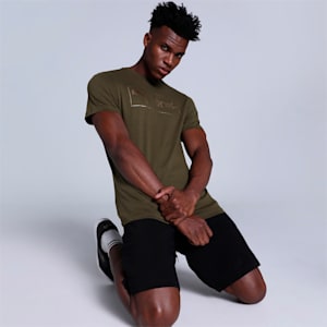 one8 Gold Foil Men's Slim Fit T-Shirt, Dark Olive, extralarge-IND