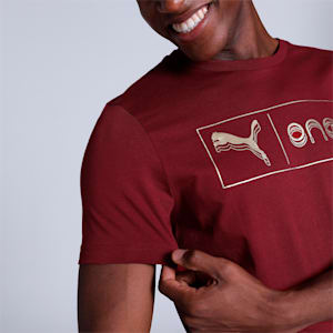 one8 Gold Foil Men's Slim Fit T-Shirt, Rhubarb, extralarge-IND