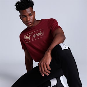 one8 Gold Foil Men's Slim Fit T-Shirt, Rhubarb, extralarge-IND