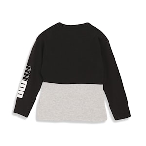 キッズ ボーイズ PUMA POWER 長袖 Tシャツ 120-160cm, PUMA Black, extralarge-JPN