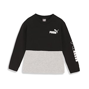 キッズ ボーイズ PUMA POWER 長袖 Tシャツ 120-160cm, PUMA Black, extralarge-JPN