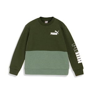 キッズ ボーイズ PUMA POWER クルースウェット 120-160cm, Myrtle, extralarge-JPN