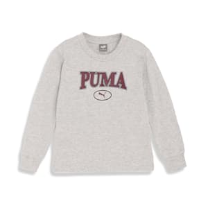 キッズ ボーイズ PUMA SQUAD 長袖 Tシャツ 120-160cm, Light Gray Heather, extralarge-JPN