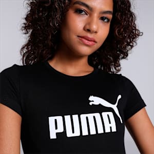 Logo Regular Fit Womens T-Shirt, Puma Black, extralarge-IND